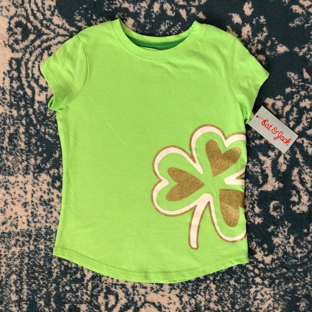 NWT Cat & Jack Shamrock Tee in XS (4/5)